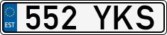 License plate of Estonia, Regular car plates
