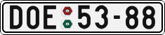 License plate of the Czech Republic, Cars (1960)