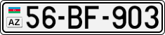 License plate of Azerbaijan, Cars