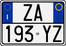 License plate of Italy, Cars (1994 year series)