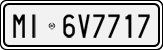 License plate of Italy, Cars (1927 year series)