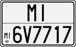 License plate of Italy, Cars (1927 year series)