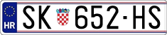 License plate of Croatia, Regular plates