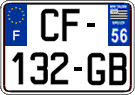 French license plate, SIV (ordinary)