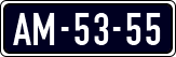 License plate of the Netherlands, Imported oldtimers (cars)