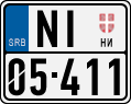 License plate of Serbia, Motorcycles
