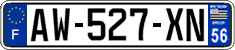 French license plate, SIV (ordinary)