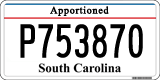 South Carolina, Apportioned (A123456)