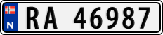 License plate of Norway, Cars