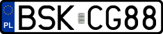 License plates of Poland, Regular car plates