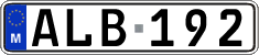 License plate of Malta, Regular plates (ABC 123)