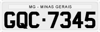 License plate of Brazil, Private owners (1990)