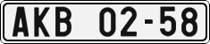 License plate of the Czech Republic, Cars (1960)