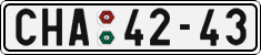 License plate of the Czech Republic, Cars (1960)