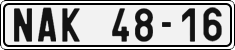 License plate of the Czech Republic, Cars (1960)