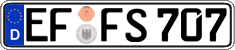 German license plate, Regular plates