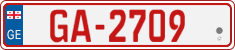 License plate of Georgia, Temporary