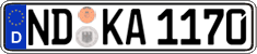 German license plate, Regular plates