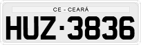 License plate of Brazil, Private owners (1990)