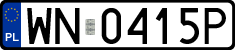 License plates of Poland, Regular car plates