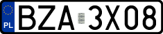 License plates of Poland, Regular car plates