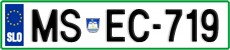 License plate of Slovenia, Cars