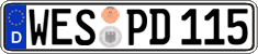 German license plate, Regular plates