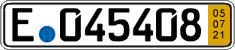 German license plate, Short-term transit plates