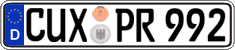 German license plate, Regular plates