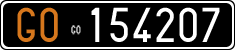 License plate of Italy, Cars (1927 year series)