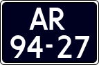 License plate of the Netherlands, Imported oldtimers (cars)