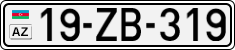 License plate of Azerbaijan, Cars