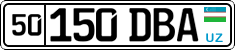 License plate of Uzbekistan, Organizations