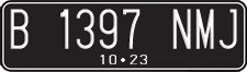 License plate of Indonesia, Regular plates