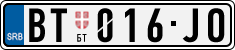 License plate of Serbia, Cars