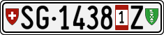 License plate of Switzerland, Vehicles w/o paid duty (with 