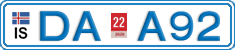 License plate of Iceland, Cars