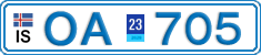 License plate of Iceland, Cars