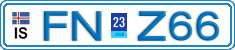 License plate of Iceland, Cars