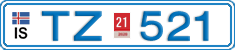 License plate of Iceland, Cars