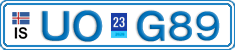 License plate of Iceland, Cars