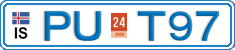 License plate of Iceland, Cars