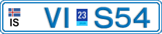 License plate of Iceland, Cars