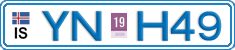 License plate of Iceland, Cars