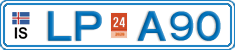 License plate of Iceland, Cars