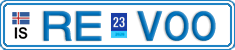 License plate of Iceland, Cars