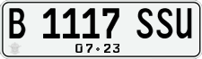 License plate of Indonesia, Regular plates