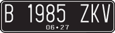 License plate of Indonesia, Regular plates