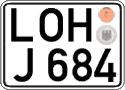 German license plate, Regular plates