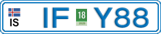 License plate of Iceland, Cars